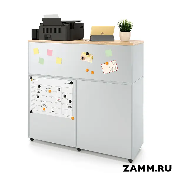 Локер ZAMM (шкаф-купе) 2 полки с надстройкой. На регулируемых опорах 1200 (Ш:1200, Г:414, В:1117) 