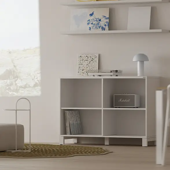 Комод ZAMM 2 полки открытый. На металлокаркасе 1200 (Ш:1200, Г:414, В:836) 