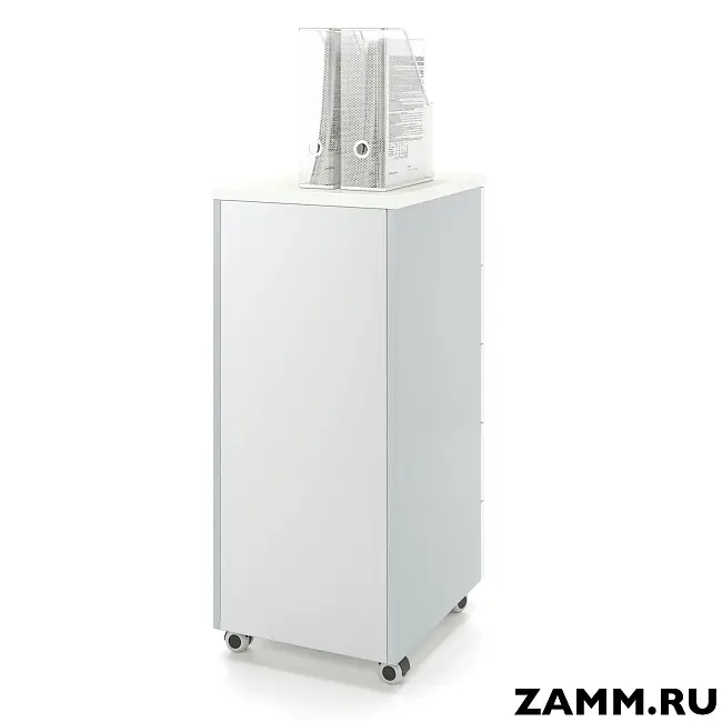 Тумба мобильная ZAMM. 5 ящиков с центральным замком (Ш:410, Г:500, В:958)