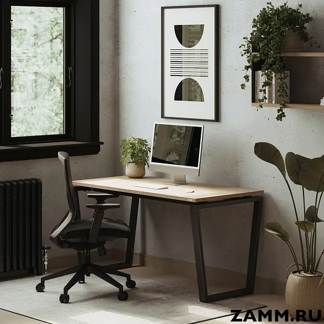 Стол Ирис ТР (Тип 4) с пропусками, кабель-каналом (Д-041)., под. сист. блока (Д-044)