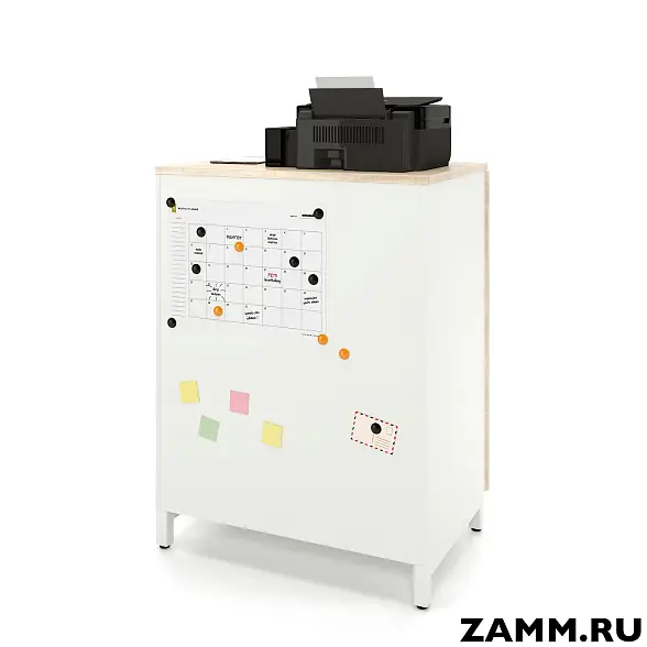 Шкаф ZAMM распашной 3 полки, 2 двери 600. На металлокаркасе 900 (Ш:900, Г:600, В:1207) 