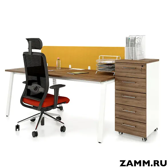 Тумба мобильная ZAMM. 5 ящиков с центральным замком (Ш:410, Г:500, В:958) 