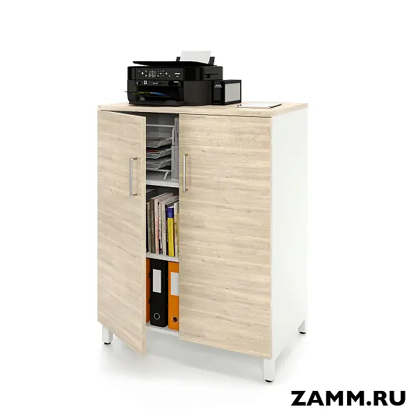 Шкаф ZAMM распашной 3 полки, 2 двери 600. На металлокаркасе 900 (Ш:900, Г:600, В:1207)