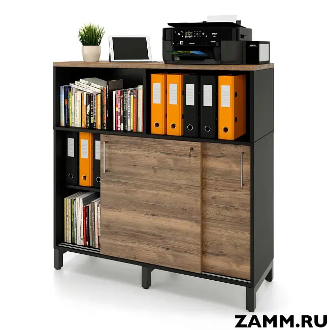 Локер ZAMM (шкаф-купе) 2 полки с надстройкой. На металлокаркасе 1200 (Ш:1200, Г:414, В:1207)