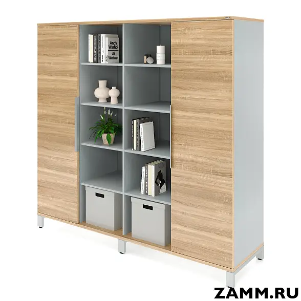 Шкаф ZAMM Прага 4 секции. На металлокаркасе 600 (Ш:2294; Г:600; В:1985)