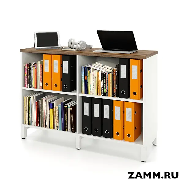 Локер ZAMM 2 полки открытый. На металлокаркасе 1200 (Ш:1200, Г:414, В:836)