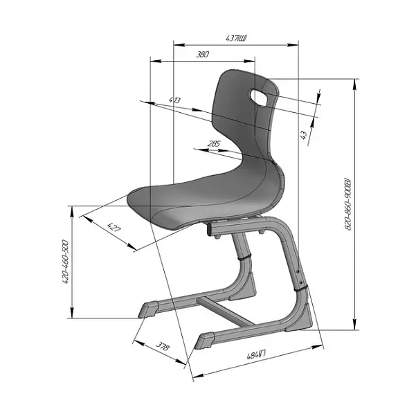 Стул SHT-S-TN22 5-7 ростовые группы 