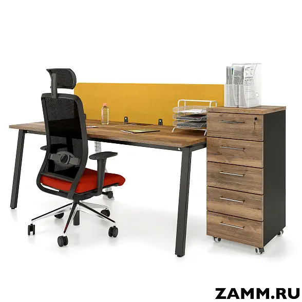Тумба мобильная ZAMM. 5 ящиков с центральным замком (Ш:410, Г:500, В:958) 