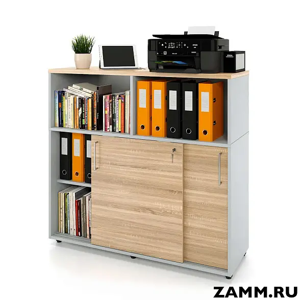 Локер ZAMM (шкаф-купе) 2 полки с надстройкой. На регулируемых опорах 1200 (Ш:1200, Г:414, В:1117)