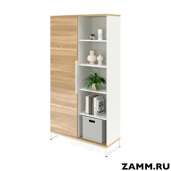 Шкаф ZAMM Прагма 2 секции. На металлическом основании Левый 414 (Ш:1150;Г:414;В:1985)