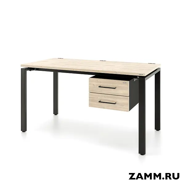 Стол Формат ТР 2 ящика (Тип 3) с пропусками, кабель-каналом (Д-041)