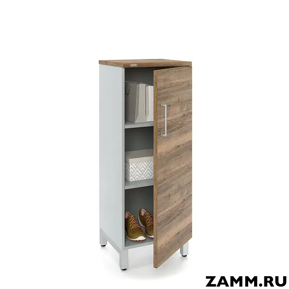 Шкаф ZAMM распашной 3 полки, 1 дверь. На металлокаркасе 450 Правый (Ш:450, Г:414, В:1207)