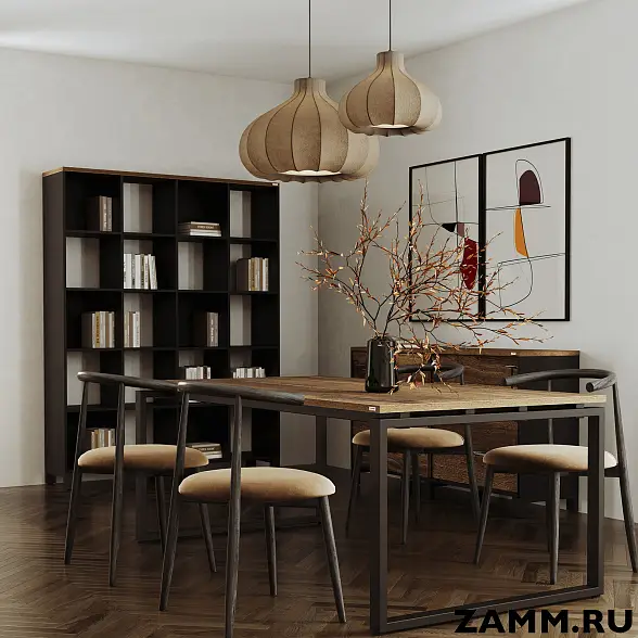 Стеллажная система MIX 3х3 ZAMM для дома. На металлокаркасе (Ш:1121, Г:370, В:1247) 