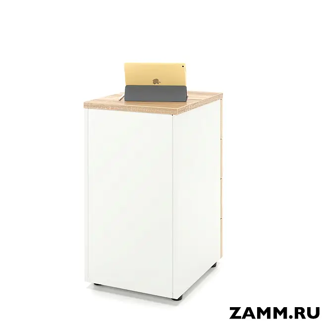 Тумба приставная ZAMM. 4 ящика с центральным замком 500 (Ш:410, Г:500, В:613)