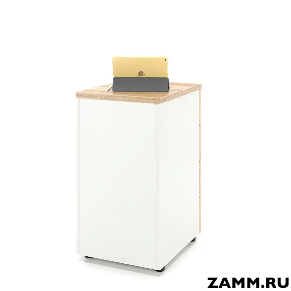 Тумба приставная ZAMM. 4 ящика с центральным замком 500 (Ш:410, Г:500, В:613) 