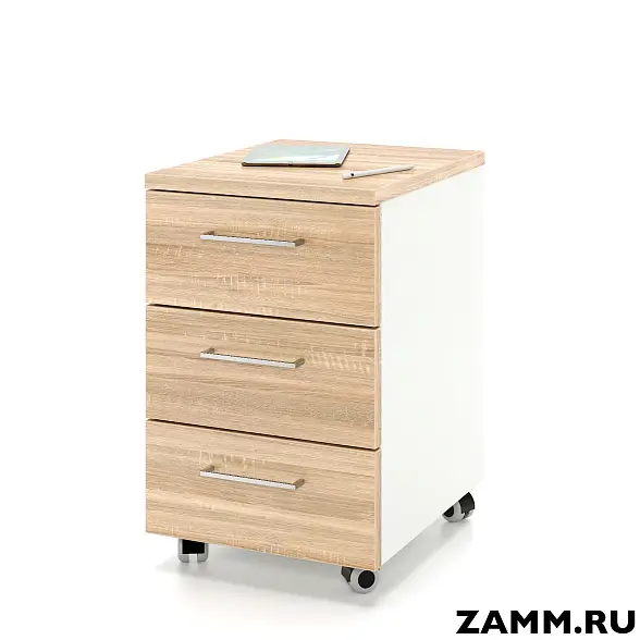 Тумба мобильная ZAMM. 3 ящика без замка (Ш:410, Г:500, В:613)