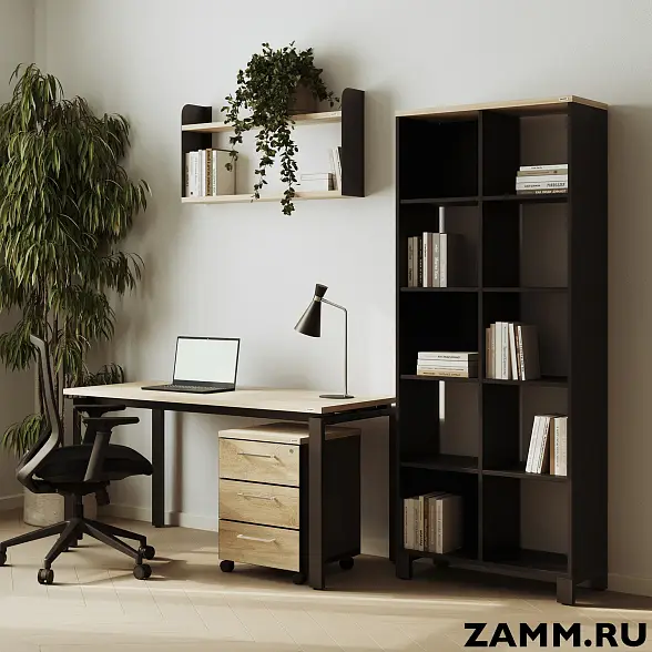 Стеллажная система MIX 3х3 ZAMM для дома. На металлокаркасе (Ш:1121, Г:370, В:1247) 