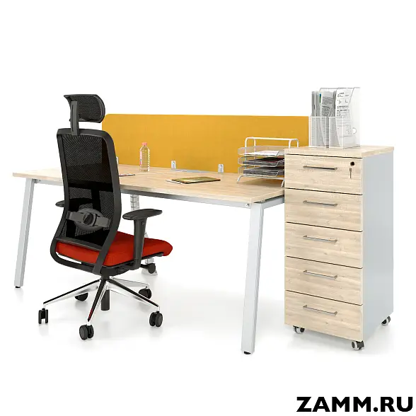 Тумба мобильная ZAMM. 5 ящиков с центральным замком (Ш:410, Г:500, В:958) 