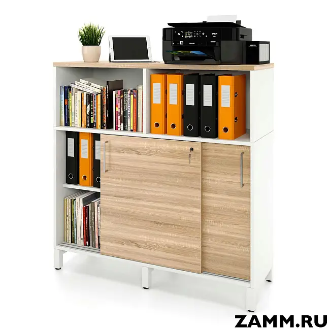Локер ZAMM (шкаф-купе) 2 полки с надстройкой. На металлокаркасе 1200 (Ш:1200, Г:414, В:1207)