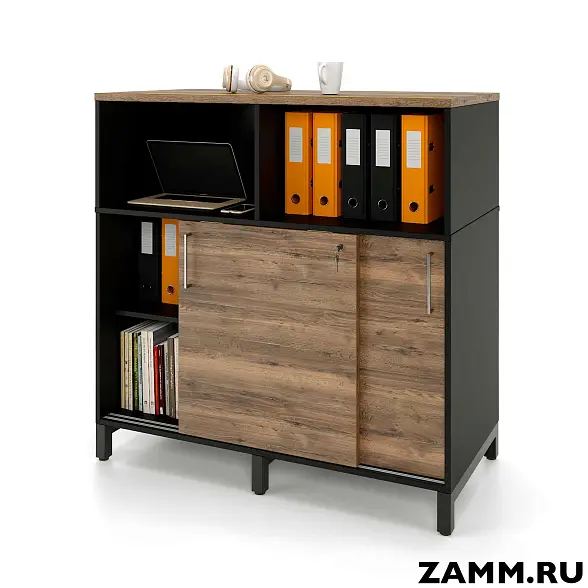 Локер ZAMM (шкаф-купе) 2 полки с надстройкой. На металлокаркасе 1400. B=600 (Ш:1400, Г:600, В:1207)