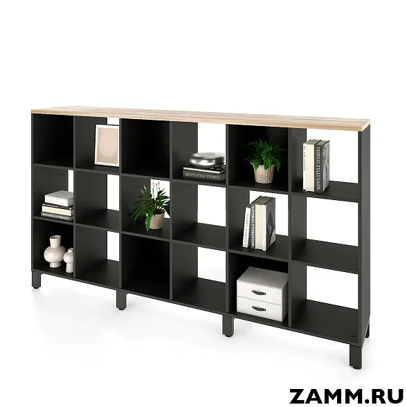 Стеллажная система MIX 3x6 ZAMM. На металлокаркасе (Ш:2230, Г:370, В:1247)