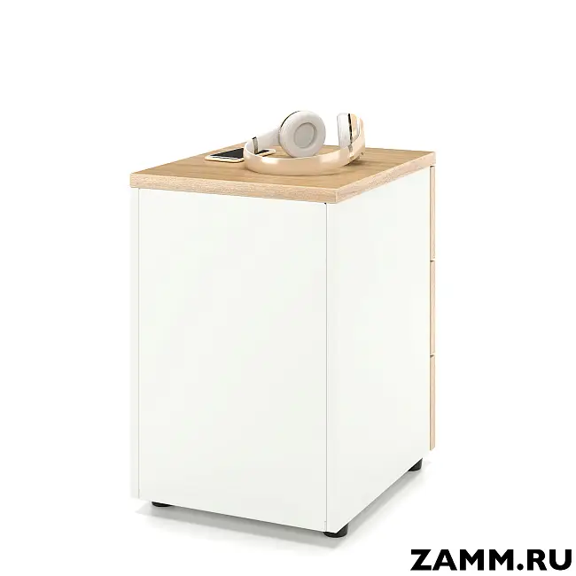 Тумба приставная ZAMM. 3 ящика с центральным замком (Ш:410, Г:500, В:577)