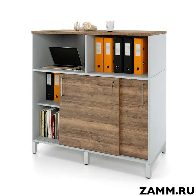 Локер ZAMM (шкаф-купе) 2 полки с надстройкой. На металлокаркасе 1400. B=600 (Ш:1400, Г:600, В:1207)