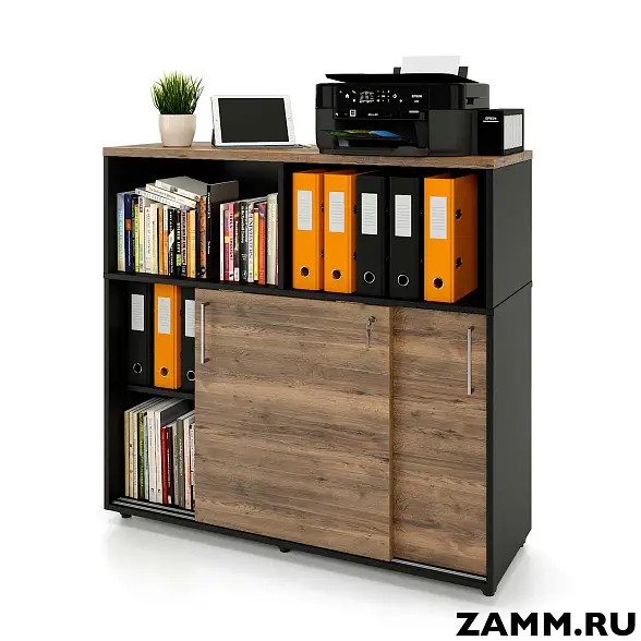 Локер ZAMM (шкаф-купе) 2 полки с надстройкой. На регулируемых опорах 1200 (Ш:1200, Г:414, В:1117)