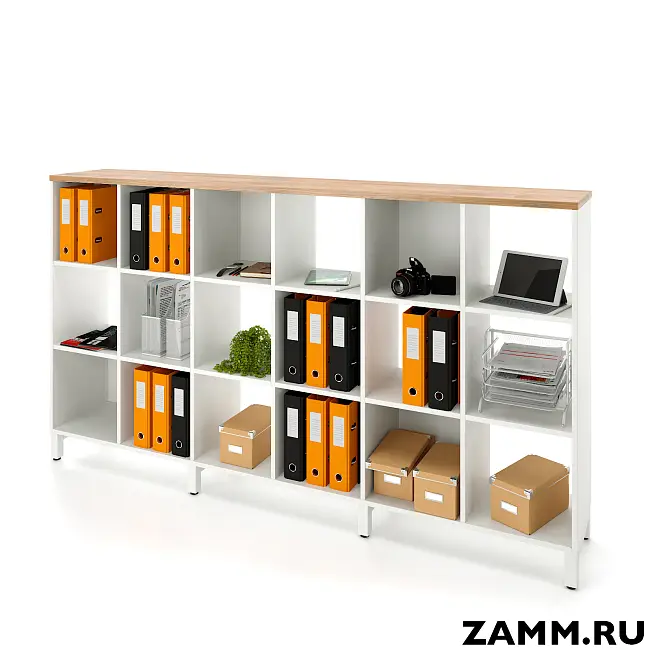 Стеллажная система MIX 3x6 ZAMM. На металлокаркасе (Ш:2230, Г:370, В:1247)