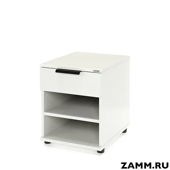 Тумба прикроватная ZAMM Лайт. 1 ящик, 2 открытые полки