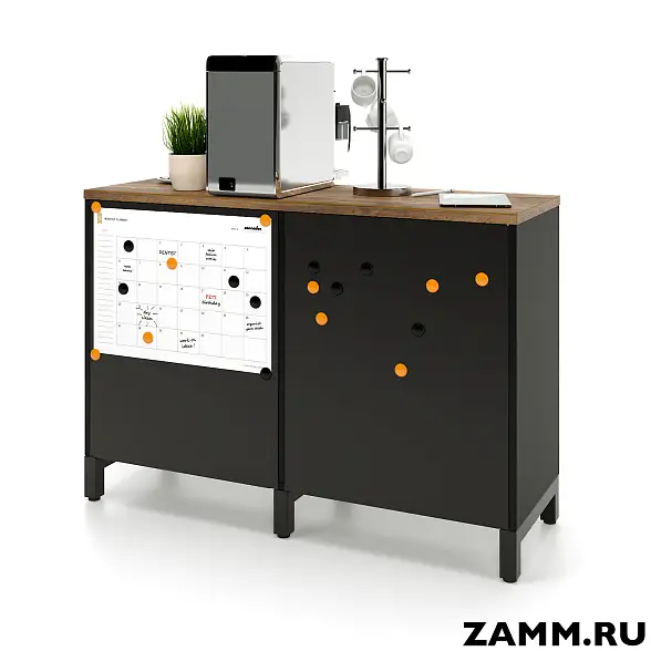 Локер ZAMM (шкаф-купе) 2 полки. На металлокаркасе 1200 (Ш:1200, Г:414, В:836) 