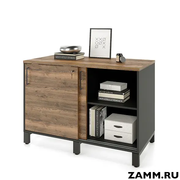Офисный локер ZAMM (шкаф-купе) 2 полки. На металлокаркасе (Ш:1200, Г:600, В:837)