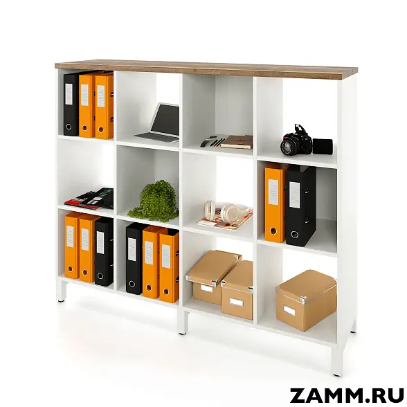 Стеллажная система MIX 3x4 ZAMM. На металлокаркасе (Ш:1494, Г:370, В:1247)