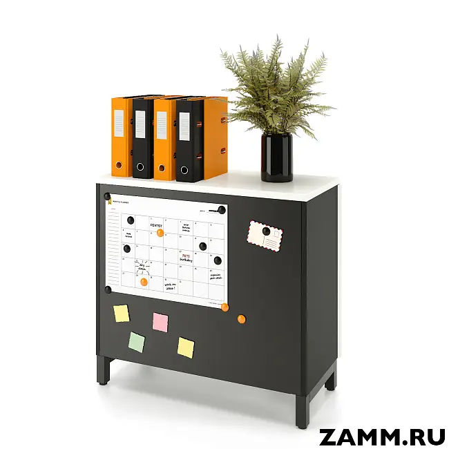 Шкаф ZAMM распашной 2 полки, 2 двери. На металлокаркасе 900 (Ш:900, Г:414, В:837)