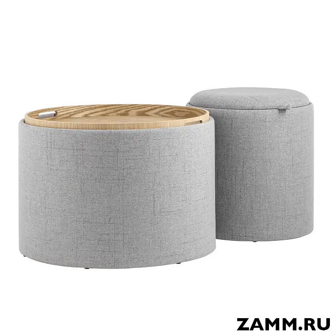 Пуф-столик с ящиком Хюгге 