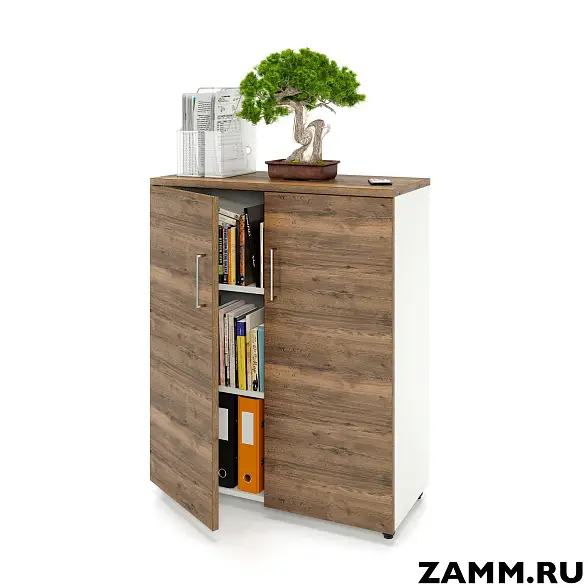 Шкаф ZAMM распашной 3 полки, 2 двери. На регулируемых опорах 900  (Ш:900, Г:414, В:1117)