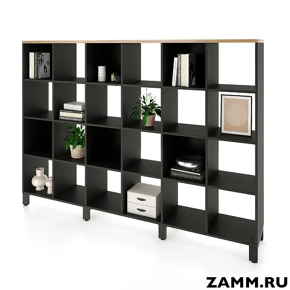 Стеллажная система MIX 4x6 ZAMM. На металлокаркасе (Ш:2230, Г:370, В:1617)