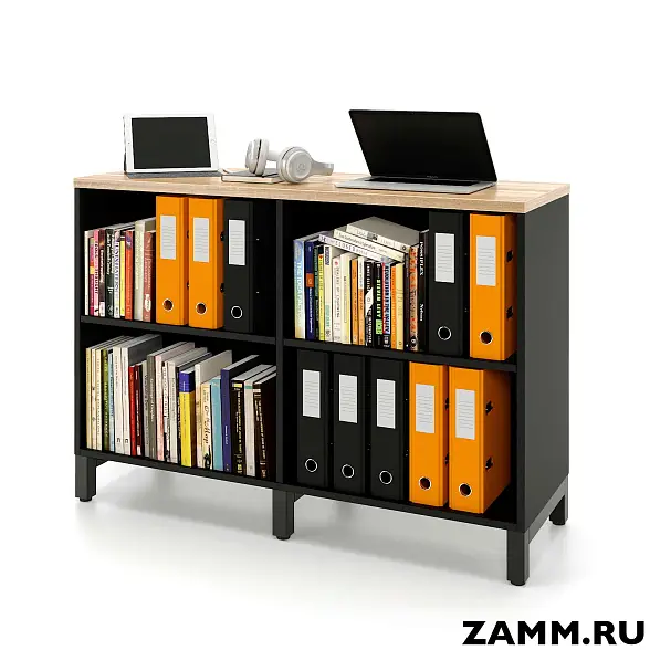 Локер ZAMM 2 полки открытый. На металлокаркасе 1200 (Ш:1200, Г:414, В:836)