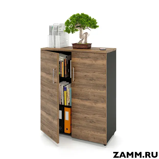 Шкаф ZAMM распашной 3 полки, 2 двери. На регулируемых опорах 900  (Ш:900, Г:414, В:1117)