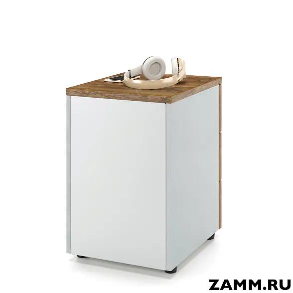 Тумба приставная ZAMM. 3 ящика с центральным замком (Ш:410, Г:500, В:577) 