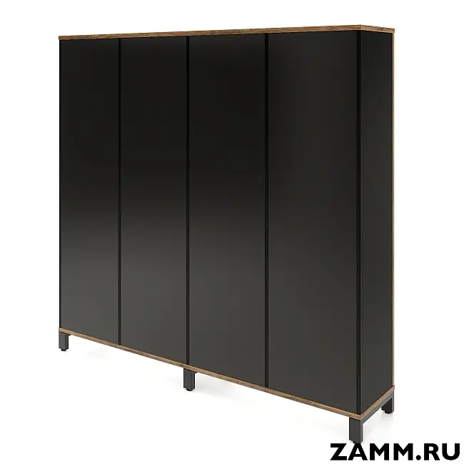 Шкаф ZAMM Прага 4 секции. На металлокаркасе 414 (Ш:2294; Г:414; В:1985)