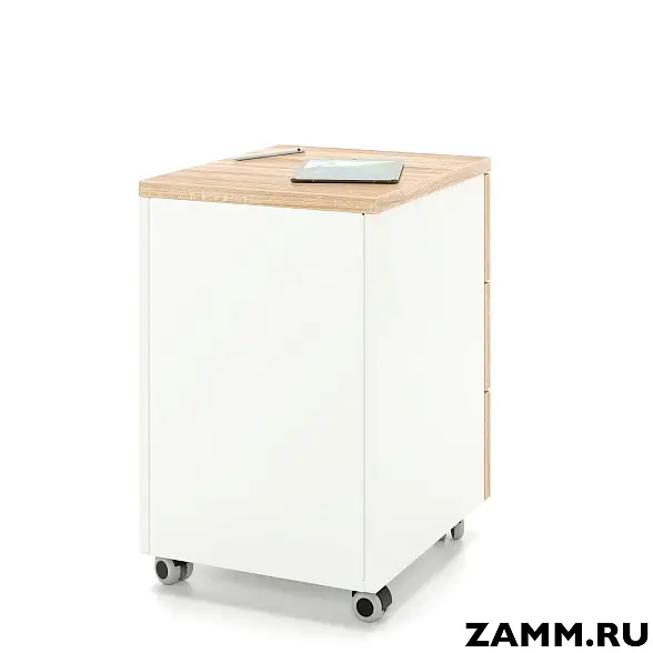 Тумба мобильная ZAMM. 3 ящика с центральным замком (Ш:410, Г:500, В:613) 