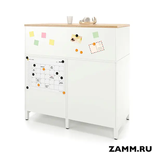 Локер ZAMM (шкаф-купе) 2 полки с надстройкой. На металлокаркасе 1200. B=600 (Ш:1200, Г:600, В:1207) 