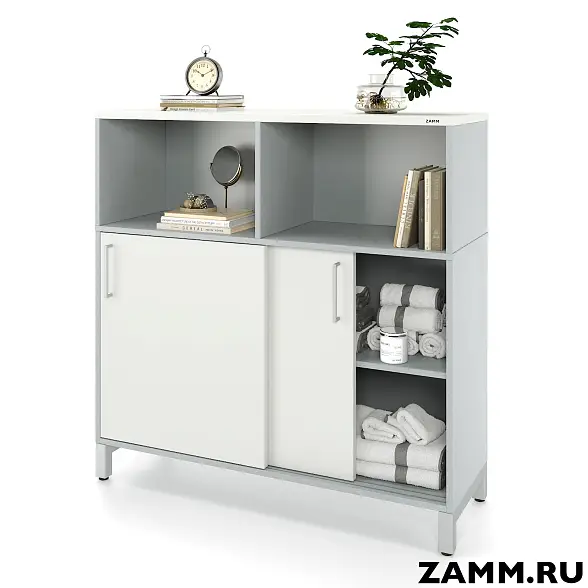 Комод ZAMM 2 полки с надстройкой. На металлокаркасе 1200 (Ш:1200, Г:414, В:1207)