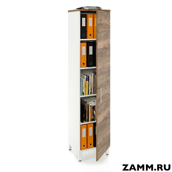 Шкаф ZAMM распашной 5 полок, 1 дверь. На металлокаркасе 450 Правый (Ш:450, Г:414, В:1905)