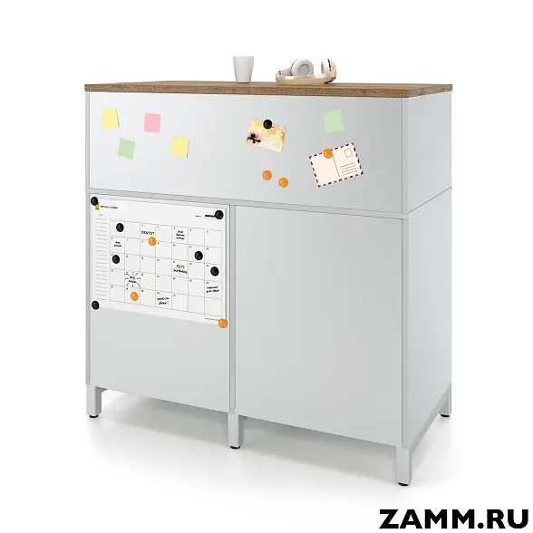 Локер ZAMM (шкаф-купе) 2 полки с надстройкой. На металлокаркасе 1400. B=600 (Ш:1400, Г:600, В:1207) 